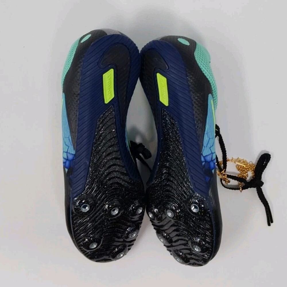 Nike Zoom Rival Sprint Track Spikes Black Green Blue Sz 7 Women/5.5 Men - Picture 4 of 16